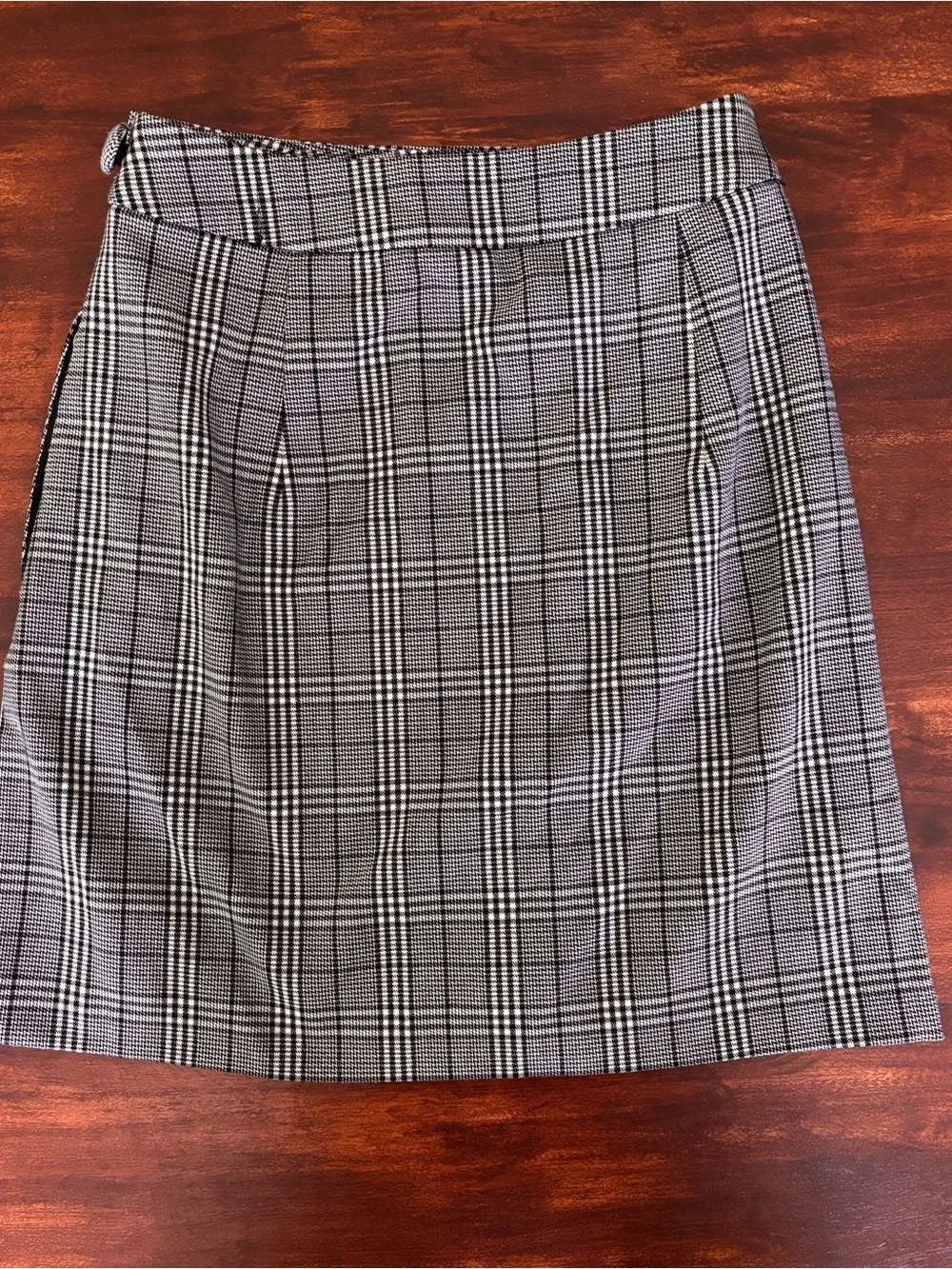 A New Day Mini Skirt Plaid Wrap Around Size 4